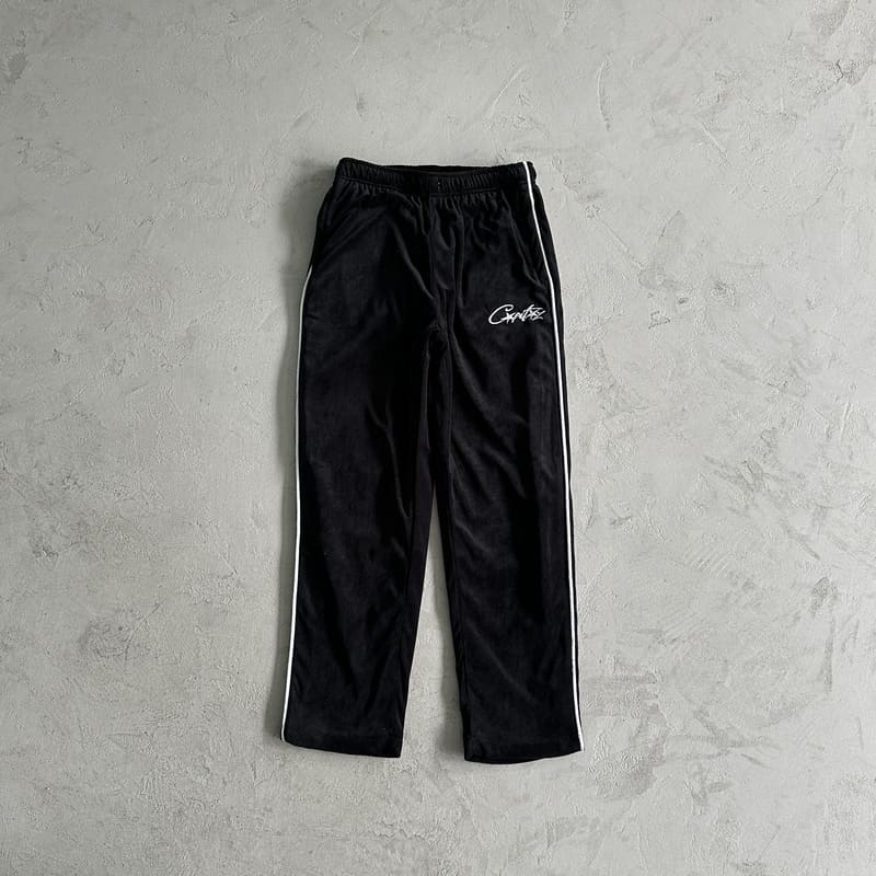 Corteiz Black Velour Set
